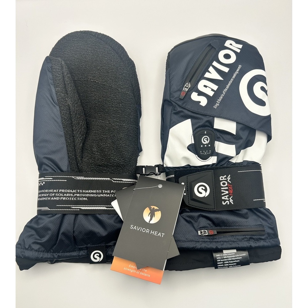 SAVIOR HEAT Heated Ski Mittens 3XL App Control Batteries Waterproof Thinsulate